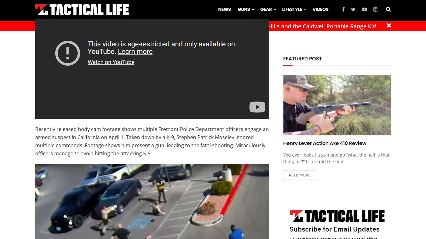 WATCH: Police Fire 9 Shots at Suspect Without Hitting Attacking K-9